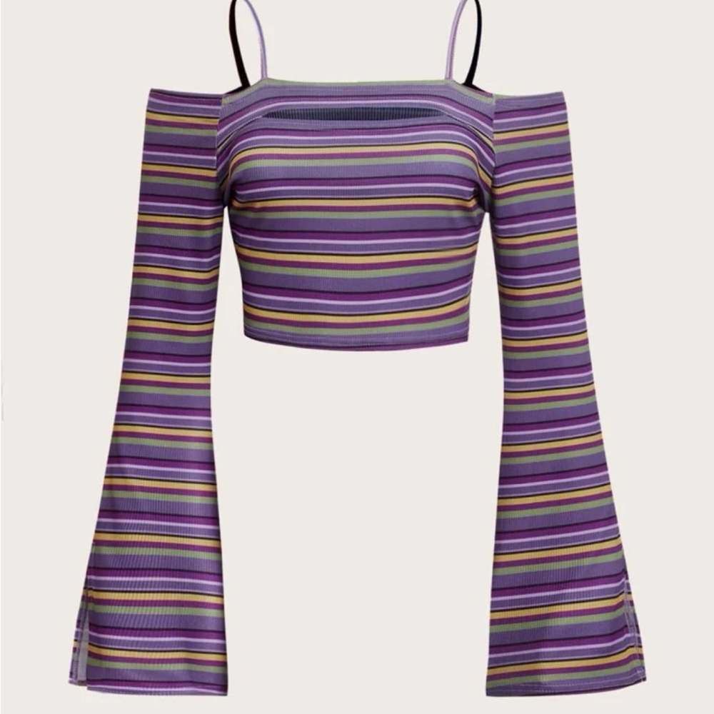 Striped Cut Out Top